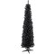 Northlight 6' Charcoal Brown Iridescent Slim Artificial Tinsel Halloween Tree, Unlit